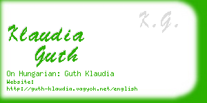 klaudia guth business card